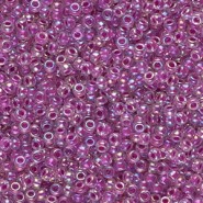 Miyuki rocailles kralen 11/0 - Raspberry lined crystal ab 11-264